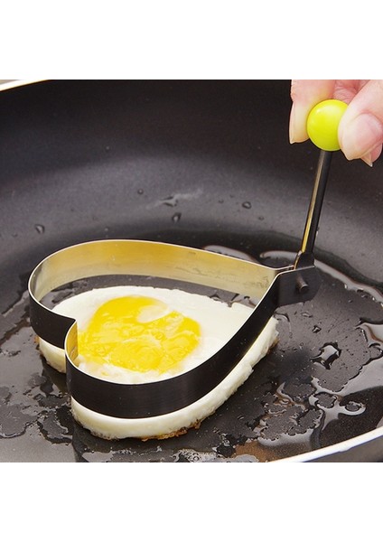 B Paslanmaz Çelik Kızarmış Yumurta Şekillendirici Gözleme Halkası Daire Kalıp Kalp Şekli Kızarmış Yumurta Şekillendirici Mutfak Aletleri Aksesuarları Yumurta Aracı #r (Yurt Dışından)