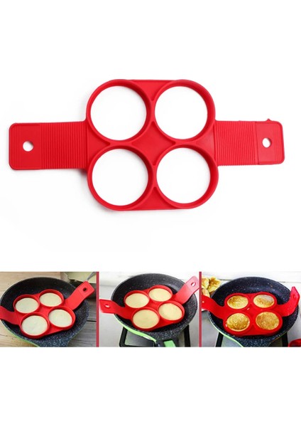 4 Gözlü Kare Yumurta Yapıcı Kalıp Yapışmaz Gözleme Yapıcı Kalıp Silikon Omlet Yumurta Halkası Kalıp Aracı Mikrodalga Fırınlar Kızartma Tavaları 4 Gözlü / 7 Gözlü (Yurt Dışından) fırsatları