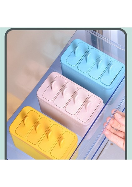Sarı Mavi Dondurma Kalıbı Dıy Sihirli Buz Makineleri Kullanışlı Popsicle Tatlı Kalıp Mutfak Gadget Ev Yapımı Tatlı Dondurucu Sevimli Buz Araçları (Yurt Dışından)