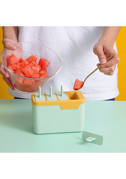 Sarı Mavi Dondurma Kalıbı Dıy Sihirli Buz Makineleri Kullanışlı Popsicle Tatlı Kalıp Mutfak Gadget Ev Yapımı Tatlı Dondurucu Sevimli Buz Araçları (Yurt Dışından)