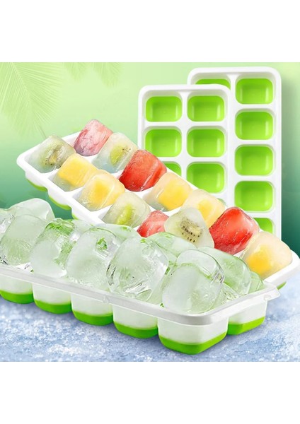 Mavi Silikon Buz Küpü Kalıp Büyük Kapasiteli Buz Kalıbı Kalıp Yeniden Kullanılabilir Gıda Sınıfı Buz Yapım Makinesi Kapaklı Popsicle Kalıp (Yurt Dışından) fiyatları