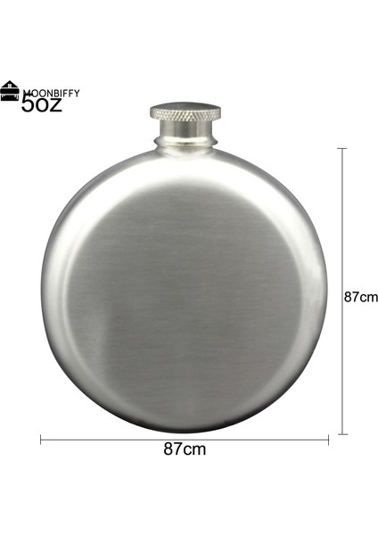 5OZ-140ML Paslanmaz Çelik Cep Şişesi Mini Yuvarlak Alkol Likör Şişesi Yüksek Kaliteli Viski Flagon Ayna Cilalı Taşınabilir Cep Şişesi 5oz (Yurt Dışından) indirimleri