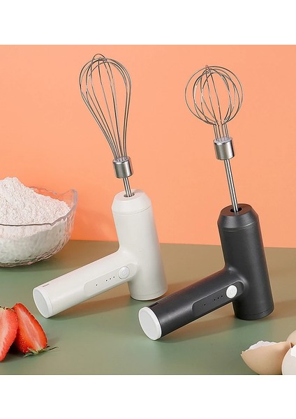 Stylec Pembe Elektrikli Çırpma USB Yüksek Güç Şarj Edilebilir Krem Mikser Mutfak Ev El Mini Paslanmaz Çelik Çırpma Pişirme Aracı (Yurt Dışından)