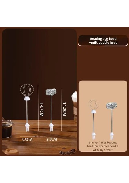 Krem ve Yumurta Kafası El Elektrikli Süt Karıştırıcı Paslanmaz Çelik Mini Taşınabilir Çok Fonksiyonlu Elektrikli Yumurta Çırpıcı Kahve Karıştırıcı Ev Aksesuarları (Yurt Dışından)