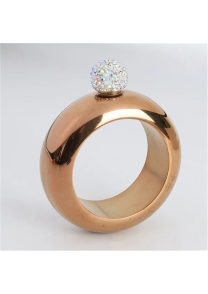 Deep Rose Gold-D 3.5OZ/100ML Taşınabilir Bilezik Alkol Cep Şişesi Elmas Kapaklı Yuvarlak Şık Zarif Şarap Viski Votka Alkol Flagon Drinkware (Yurt Dışından) fiyatları