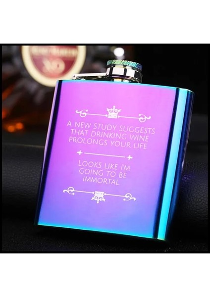 Stil 21 Relliar 21 Stil Paslanmaz Çelik Cep Şişesi 8 Oz/6 Oz Renkli ve Gül Pembe Kadınlar Viski Kış Için Taşınabilir Flagon Cep Şişesi (Yurt Dışından)