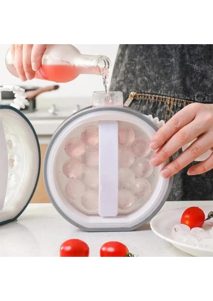 B02 Buz Topu Makinesi Su Isıtıcısı Yaratıcı Buz Küpü Tepsi Kalıp 2 In 1 Mutfak Bar Aksesuarları Açık Araçlar Çok Fonksiyonlu Konteyner Pot (Yurt Dışından) fırsatları