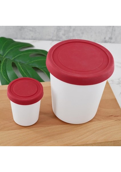 Kırmızı M Dondurma Kapları Bardak Yeniden Kullanılabilir Dondurucu Saklama Küvetleri, Sıkı Sızdırmaz Kapaklı, Ev Yapımı Dondurma Için Kolayca Çıkarın (Yurt Dışından)