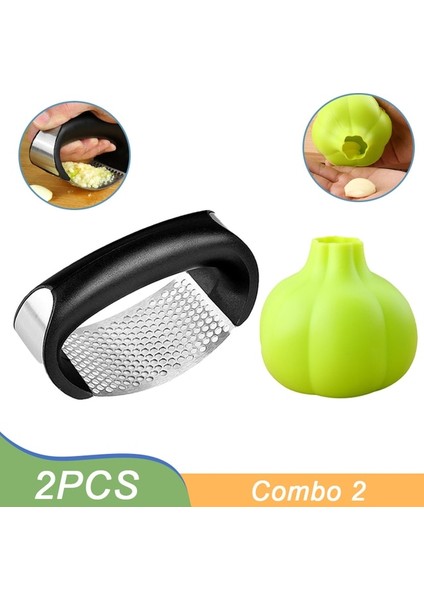 Combo 2 Sarımsak Soyucu Yaratıcı Mutfak Silikon Yumuşak Sarımsak Soyucu Sarımsak Soyucu Basit ve Kullanışlı Mutfak Sarımsak Soyucu Aksesuarları (Yurt Dışından)