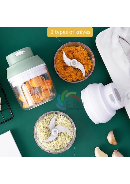 Beyaz Set Kablosuz Elektrikli Kıyma Makinesi Sarımsak Kıyma Mini Sarımsak Kıyıcı Mutfak Ev Sebze Dilimleme Mutfak Robotu Makinesi (Yurt Dışından) indirimleri