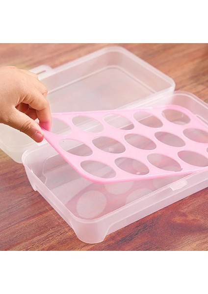 Q0458-GN 15 Izgaralar Yumurta Saklama Kutusu Yumurta Kartonu Pp Kasa Kapaklı Yumurta Kutusu Tepsisi Çekmece Buzdolabı Kılıfları Bölme Depolama Yumurta Raf Desteği (Yurt Dışından) fırsatları