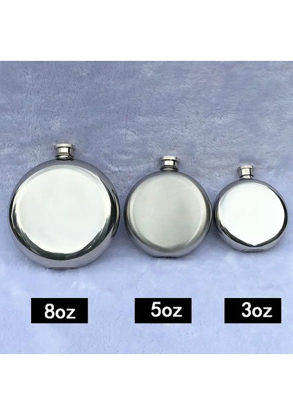 8oz 3oz/5oz/8oz Yuvarlak Cep Şişesi Huni ile Paslanmaz Çelik Cep Flagon Viski Şarap Alkol Şişesi Hediye Erkekler ve Kadınlar Için Açık Hava (Yurt Dışından)