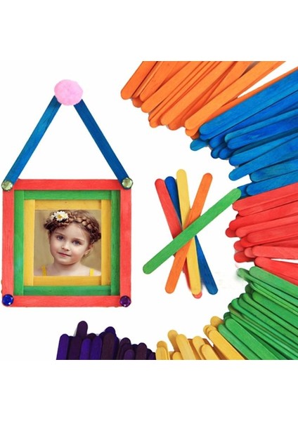50 Adet Ahşap Renk 140MM 50 Adet/grup Renkli Ahşap Dondurma Çubukları Doğal Ahşap Çocuklar Dondurma Çubukları Çocuklar Dıy El Sanatları Sanat Dondurma Lolly Kek Araçları (Yurt Dışından) fırsatları