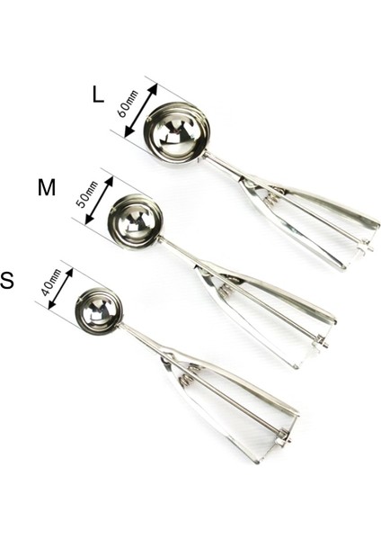 Gümüş 5 cm 1 Adet Mutfak Dondurma Araçları Eşyaları Paslanmaz Çelik Püre Patates Dondurma Kaşığı Kaşık Dondurma Alet Sıcak 4 Cm/5 Cm/6 cm (Yurt Dışından) fırsatları