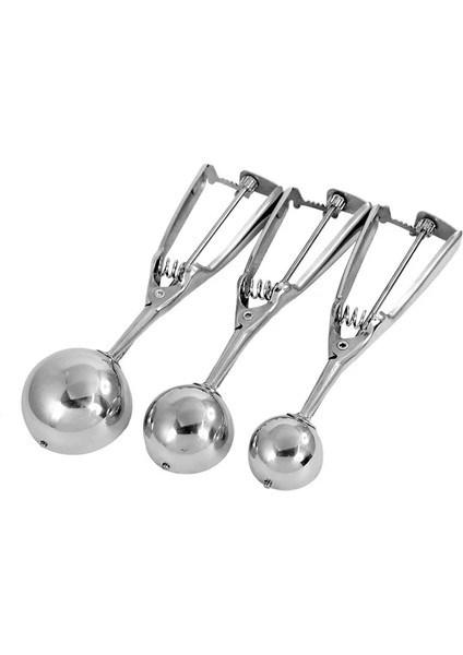 Gümüş 5 cm 1 Adet Mutfak Dondurma Araçları Eşyaları Paslanmaz Çelik Püre Patates Dondurma Kaşığı Kaşık Dondurma Alet Sıcak 4 Cm/5 Cm/6 cm (Yurt Dışından) indirimleri
