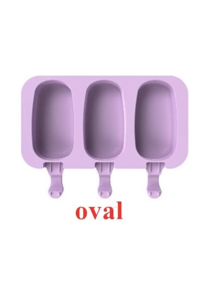 Oval 2 Adet Yeni Sevimli Silikon Dondurma Kalıp Popsicle Kalıpları Dıy Ev Yapımı Maker Kalıp (Yurt Dışından)