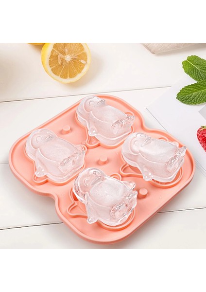 Yeşil Yeni 4 Izgara Penguen Şekli Dıy Buz Küpü Tepsisi Hafif Esnek Kolay Bırakılan Buz Kalıbı Mojitos Popsicles Demlenmiş Nane (Yurt Dışından) modelleri