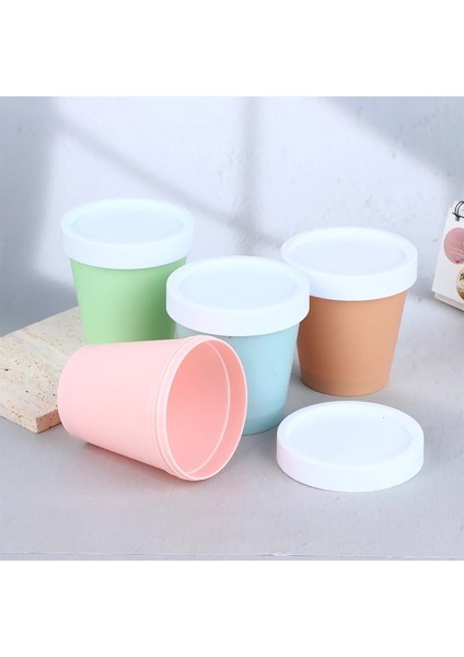 Pembe S 1 Adet 200 ml Bardak Kapaklı Kaseler Dondurma Küvetleri Dondurulmuş Kutu Tatlı Buz Yoğurt Gıda Kapları Cilt Bakımı Maskesi Kavanoz Kovası (Yurt Dışından)