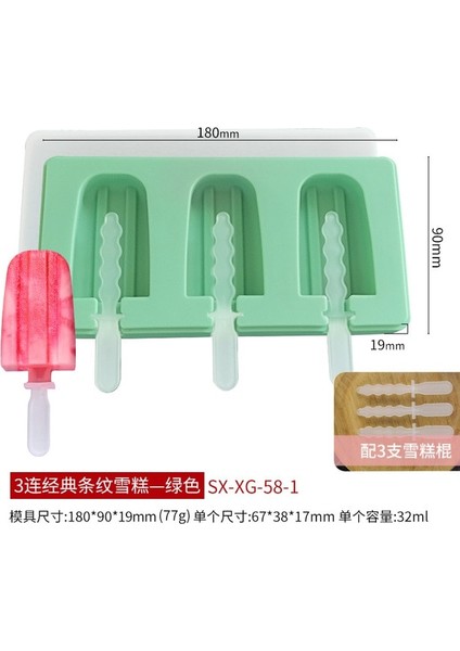 Shape-6 Silikon Kalıp Silikon Dondurma Kalıp Popsicle Kalıpları Dıy Dondurma Kalıp Buz Pop Maker Kalıp Buz Kalıbı (Yurt Dışından)