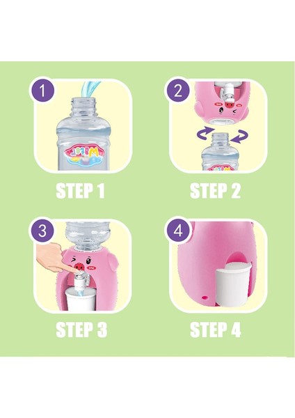 Opp Torba-Pembe Mini Su Sebili Bebek Oyuncak Içme Suyu El Basın Su Şişesi Pompası Soğutucu Gerçekçi Sevimli Çocuk Cosplsy Sahne Ev Mini (Yurt Dışından) fırsatları