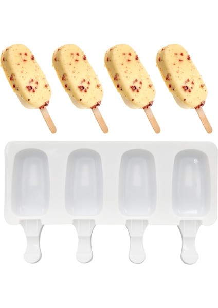 E Silikon Dondurma Kalıp Dıy Çikolata Tatlı Popsicle Kalıpları Tepsi Buz Küpü Makinesi Ev Yapımı Araçları Yaz Parti Malzemeleri (Yurt Dışından)