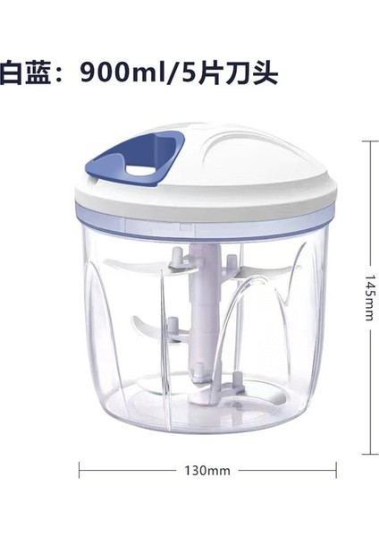 Büyük Mavi Mini Sarımsak Blender Çok Fonksiyonlu Manuel Gıda Parçalayıcı Ev Kesici Kıyma Makinesi Meyve Kırıcı Blender Mutfak Gereçleri (Yurt Dışından)