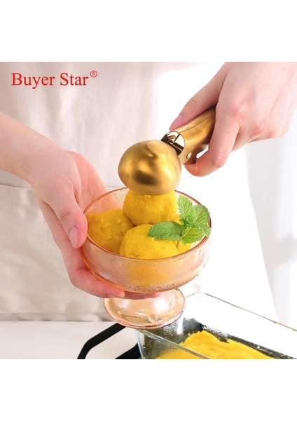 Altın 2 Adet Paslanmaz Çelik Dondurma Kaşığı Karpuz Kaşığı Kazıcı Yapışmaz Meyve Buz Topu Makinesi Buz Hokeyi Makinesi Bisküvi Dondurma Kaşığı (Yurt Dışından) modelleri