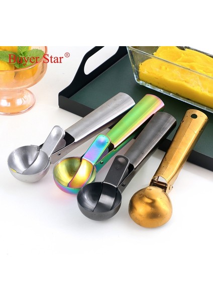 Altın 2 Adet Paslanmaz Çelik Dondurma Kaşığı Karpuz Kaşığı Kazıcı Yapışmaz Meyve Buz Topu Makinesi Buz Hokeyi Makinesi Bisküvi Dondurma Kaşığı (Yurt Dışından) fırsatları