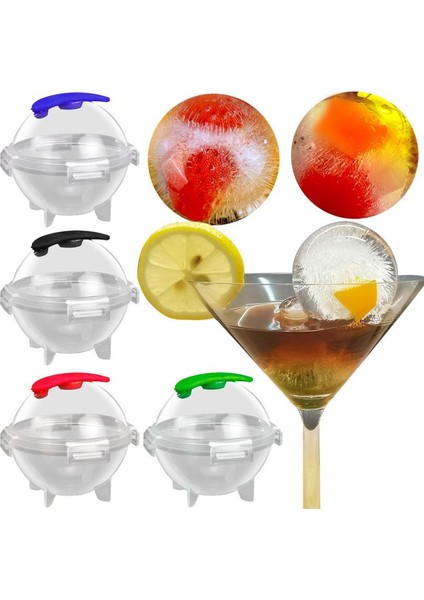Yeşil 1 Adet 4 Adet Büyük Yuvarlak Top Buz Kalıbı Pp Viski Ev Yapımı Buz Yapım Makinesi Dondurulmuş Jöle Kalıp Buz Kalıbı Kolay Bırakma Bar Aracı Mutfak Aksesuarları (Yurt Dışından) fiyatları