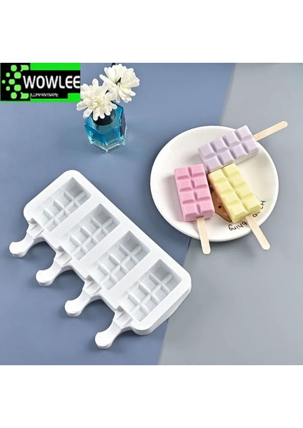 Bir Silikon Popsicle Kalıp Dondurma Kalıp Yaz Dıy Ev Yapımı Buz Küpü Tepsi Buz Pop Blok Dondurucu Meyve Suyu Tatlı Yapımcısı Aracı (Yurt Dışından)