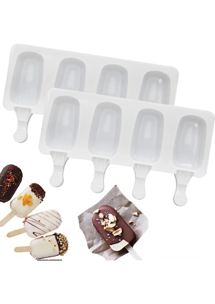 4 Hücreler-Büyük A 8 Hatta Silikon Dondurma Kalıbı Yaratıcı El Yapımı Buz Kafes Kalıp Popsicle Kalıp Yaz Çocuk Tatlı Jöle Buz Yapıcı (Yurt Dışından) fırsatları