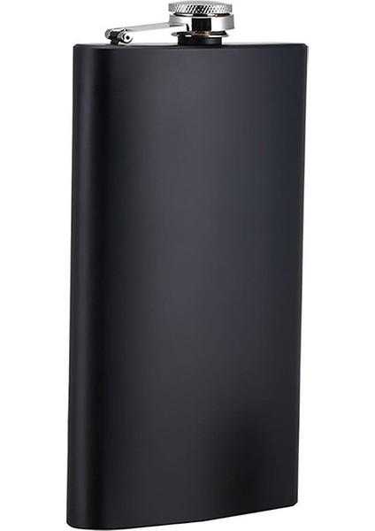 Siyah Deouny 12 Oz Mat Siyah Cep Likör Viski Rum Votka Paslanmaz Çelik Sızdırmaz Cep Şişesi Huni ve Premium Kutu Hediyeler (Yurt Dışından)