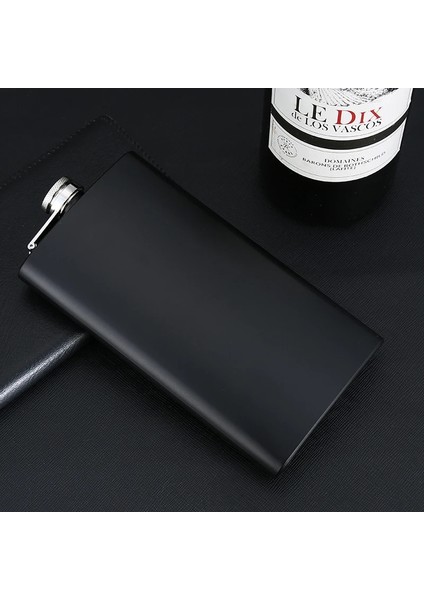 Siyah Deouny 12 Oz Mat Siyah Cep Likör Viski Rum Votka Paslanmaz Çelik Sızdırmaz Cep Şişesi Huni ve Premium Kutu Hediyeler (Yurt Dışından) fırsatları