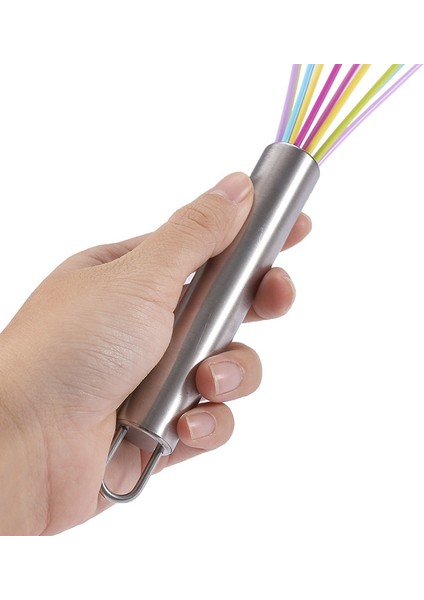 10 Inç Renkli 12 Inç Silikon Yumurta Çırpıcı Manuel Ev Mikser Paslanmaz Çelik Saplı Yumurta Çırpıcı Mutfak Mikser Pişirme Aracı Renkli (Yurt Dışından) indirimleri