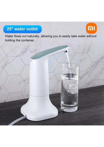 Hiçbir Taban Xiaomi Elektrikli Akıllı Su Şişesi Dispenseri Taşınabilir Otomatik Içme Suyu Pompası Tabanı ile LED Gece Lambası Cihazı (Yurt Dışından) fiyatları