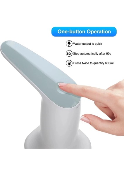 Hiçbir Taban Xiaomi Elektrikli Akıllı Su Şişesi Dispenseri Taşınabilir Otomatik Içme Suyu Pompası Tabanı ile LED Gece Lambası Cihazı (Yurt Dışından) modelleri