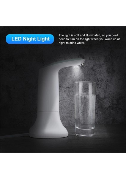 Hiçbir Taban Xiaomi Elektrikli Akıllı Su Şişesi Dispenseri Taşınabilir Otomatik Içme Suyu Pompası Tabanı ile LED Gece Lambası Cihazı (Yurt Dışından) indirimleri