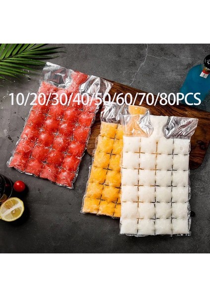 80 Adet 10-80 Adet Tek Kullanımlık Buz Yapma Torbaları Dondurma Makinesi Buz Küpü Çantası Kendinden Contalı Buz Yapma Yaz Dıy Içme Buz Küpü Tepsisi Kalıp (Yurt Dışından)