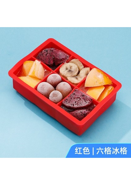 6 Izgara Kapaksız 6 Izgara Buz Kalıbı Buz Için Silikon Kalıp Büyük Buz Küpü Kalıp Büyük Kare Buz Küpü Makinesi Kokteyl Viski Bar Aracı Mutfak Aletleri (Yurt Dışından)