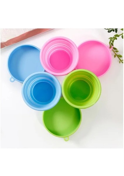 Mavi 200 ml Su Bardağı Seyahat Silikon Geri Çekilebilir Renkli Taşınabilir Açık Kahve Handcup 200 ml Katlanır Bardaklar Bpa Ücretsız Gıda Sınıfı Yemek (Yurt Dışından)