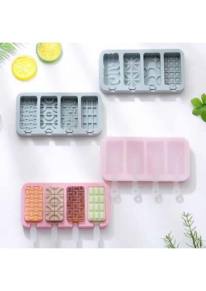 C 2 4 Kaviteler Basit Dondurma Silikon Kalıp Kapaklı Popsicle Buz Küpü Tepsi Kalıp Ev Yapımı Peynir Çubukları Hediyeler Mutfak Aksesuarları (Yurt Dışından) fırsatları