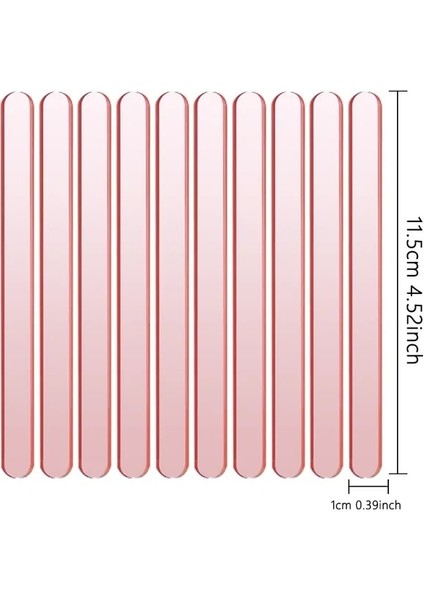 PINK-10PCS 10 Pcs Akrilik Cakesicle Çubukları Yeniden Kullanılabilir Dondurma Çubukları Ayna Dondurma Çubukları Mini Akrilik Zanaat Dondurma Çubukları Dıy El Sanatları (Yurt Dışından)