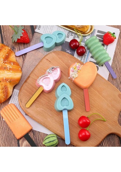 PINK-10PCS 10 Pcs Akrilik Cakesicle Çubukları Yeniden Kullanılabilir Dondurma Çubukları Ayna Dondurma Çubukları Mini Akrilik Zanaat Dondurma Çubukları Dıy El Sanatları (Yurt Dışından) fırsatları