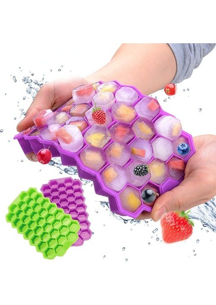 Kapaksız-Yeşil 1 Adet Büyük Kapasiteli Buz Tepsileri Silikon Kalıp Yeniden Kullanılabilir Petek Buz Küpü Makinesi Gıda Sınıfı Buz Makinesi Kapaklı Popsicle Kalıp Buz Kalıbı (Yurt Dışından) fırsatları