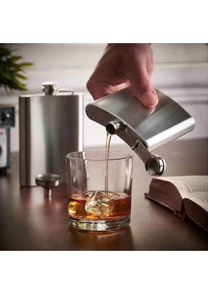 5OZ-140ML 1-12 Oz Paslanmaz Çelik Taşınabilir Cep Şişesi Flagon Şarap Viski Pot Kapağı Şişe Huni Seyahat Kamp Drinkware Şarap Bardağı (Yurt Dışından)