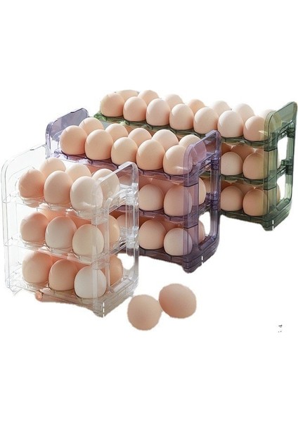 Mor Buzdolabı Için 42 Raf Tutucu Taze Tutma Kutusu Yumurta Sepeti Saklama Kapları Mutfak Düzenleyici Otomatik Haddeleme Yumurta Kutusu Çok Katmanlı (Yurt Dışından) fiyatları