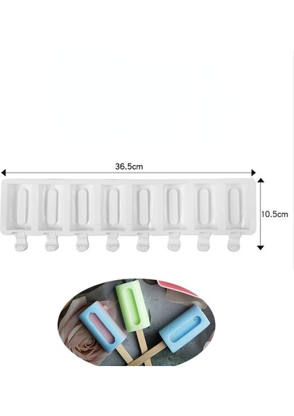 I Çok Stil Silikon Yivli Dimi Dondurma Kalıp Dondurulmuş Çikolata Jöle Kalıp Elmas Popsicle Kutusu Kek Dekor Yapımı Seti Hediyeler (Yurt Dışından)
