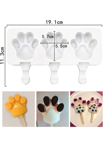 Xg-13 3/4 Silikon Kalıp Dondurma Kalıp Çikolata Popsicle Kalıpları Dıy Tatlı Lce Küp Makinesi Yeniden Kullanılabilir Kalıplar Buz Tepsisi Mutfak Aksesuarları (Yurt Dışından)