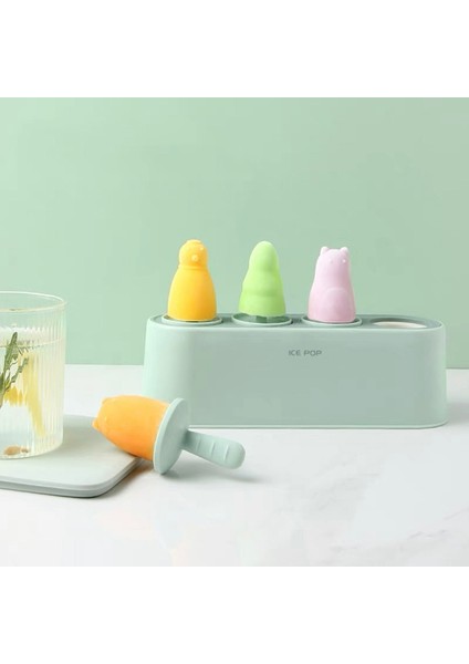 1 Adet Ev Popsicle Kalıp Seti 4 Parça Ev Yapımı Silikon Buzlu Şeker Makinesi Kolay Bırakılan Dondurma Kalıpları Yeniden Kullanılabilir Mutfak Dıy Pop Kalıpları (Yurt Dışından)