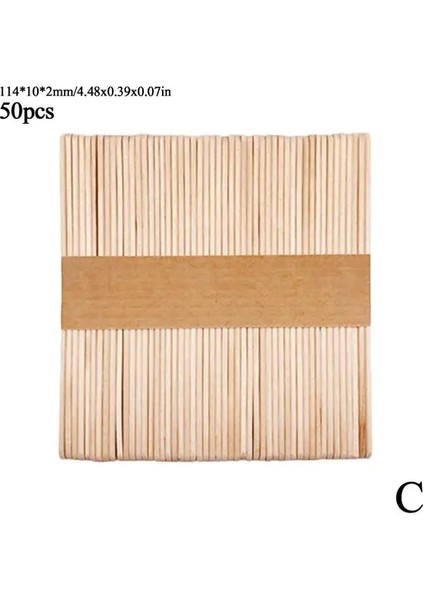 P 50 Adet 114MM 50/100 Adet Dondurma Dondurma Çubukları Doğal Ahşap Araçlar Kaşık Çubukları Buz Buz El Sanat Krem El Sanatları Kek Krem Lolly Kitchen G8I4 (Yurt Dışından)